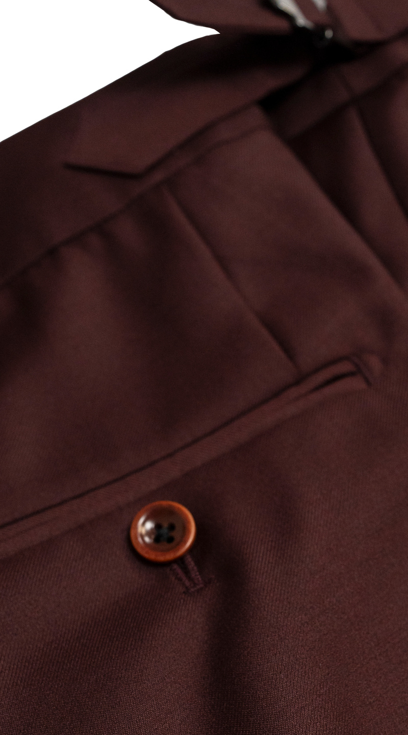 Mulberry Red Three-Piece Suit