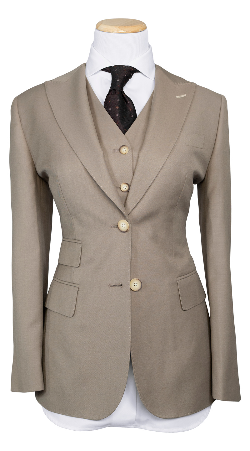 Almond Beige Wool Suit