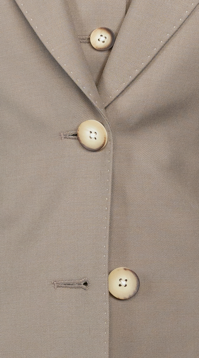 Almond Beige Wool Suit
