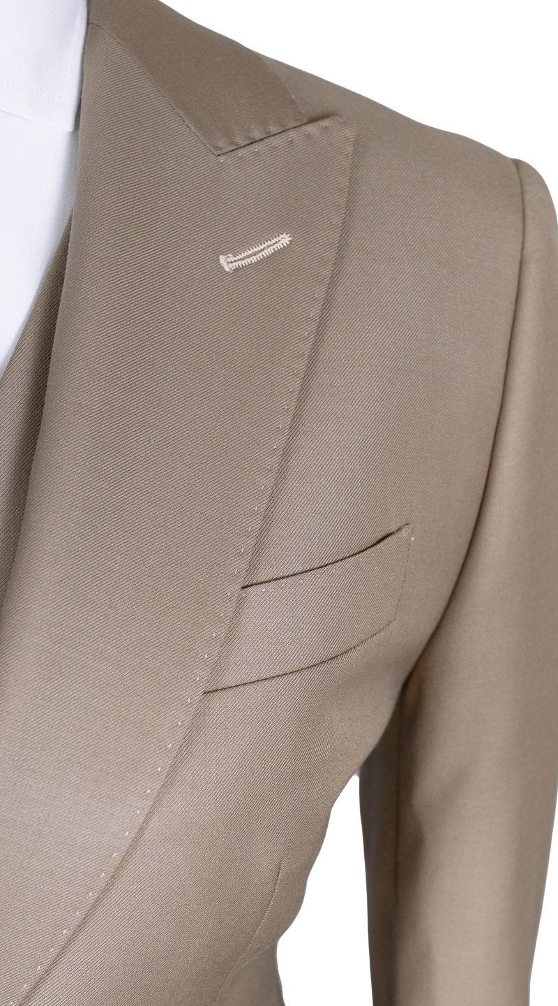 Almond Beige Wool Suit