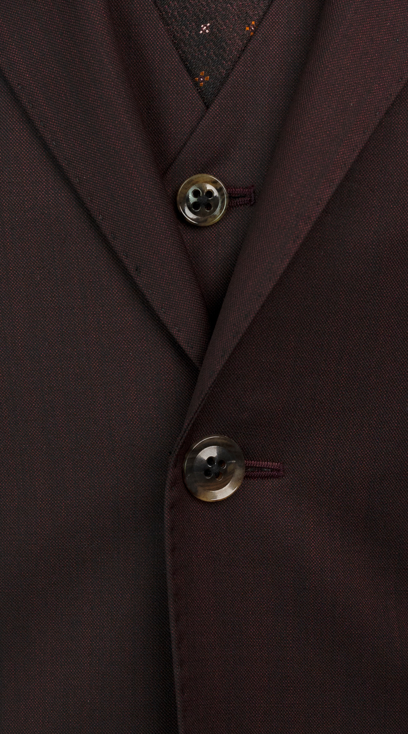 Complet Laine Trois Pièces Bordeaux