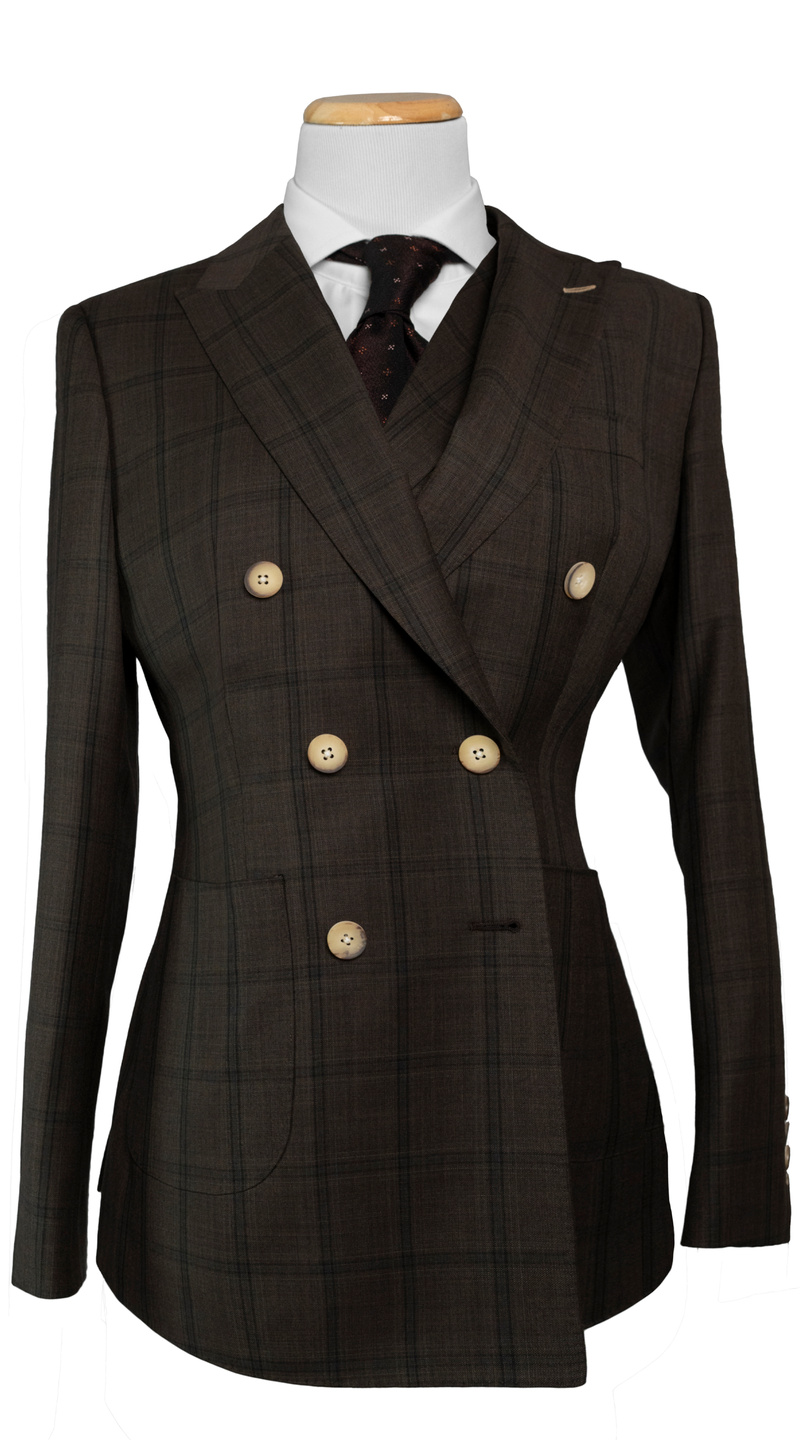 Walnut Glen Plaid Wool Suit