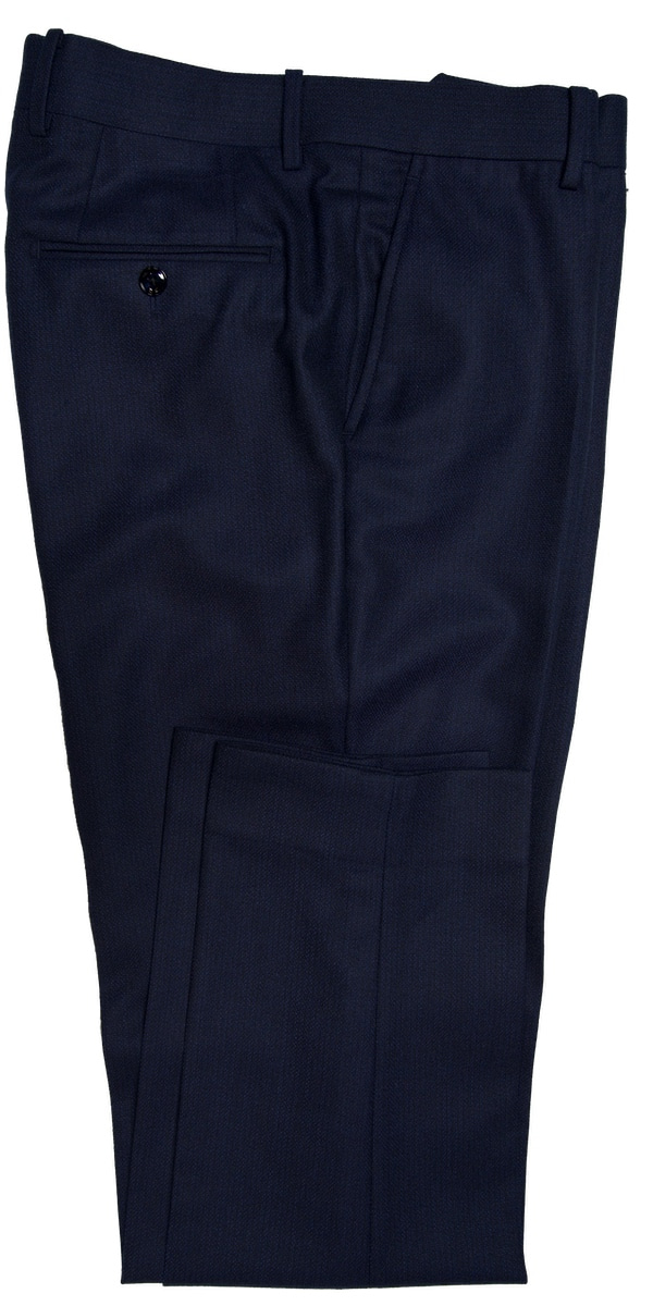 Dark Blue Chambray Wool Suit