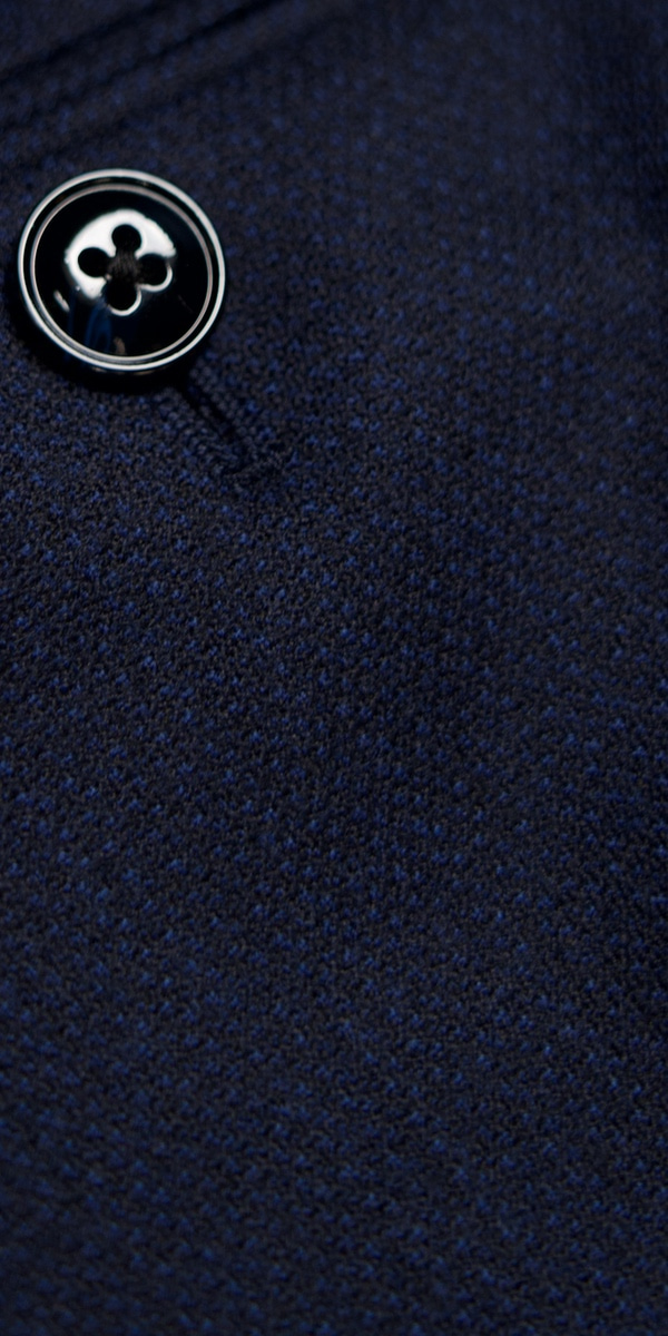 Dark Blue Chambray Wool Suit