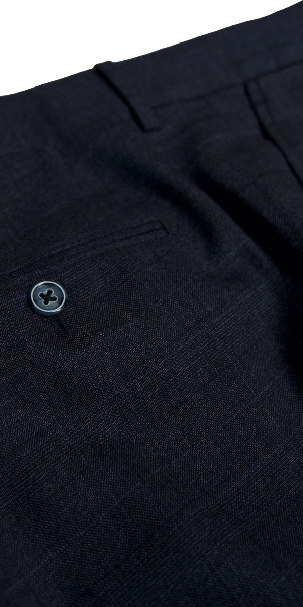 Complet Laine Prince de Galles Bleu Denim