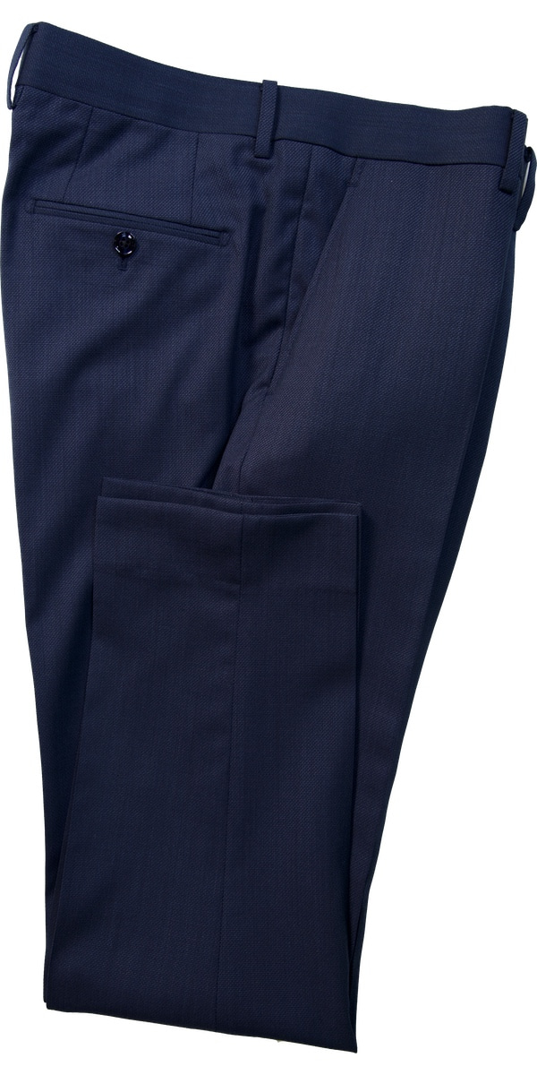 Blue Hopsack Wool Suit
