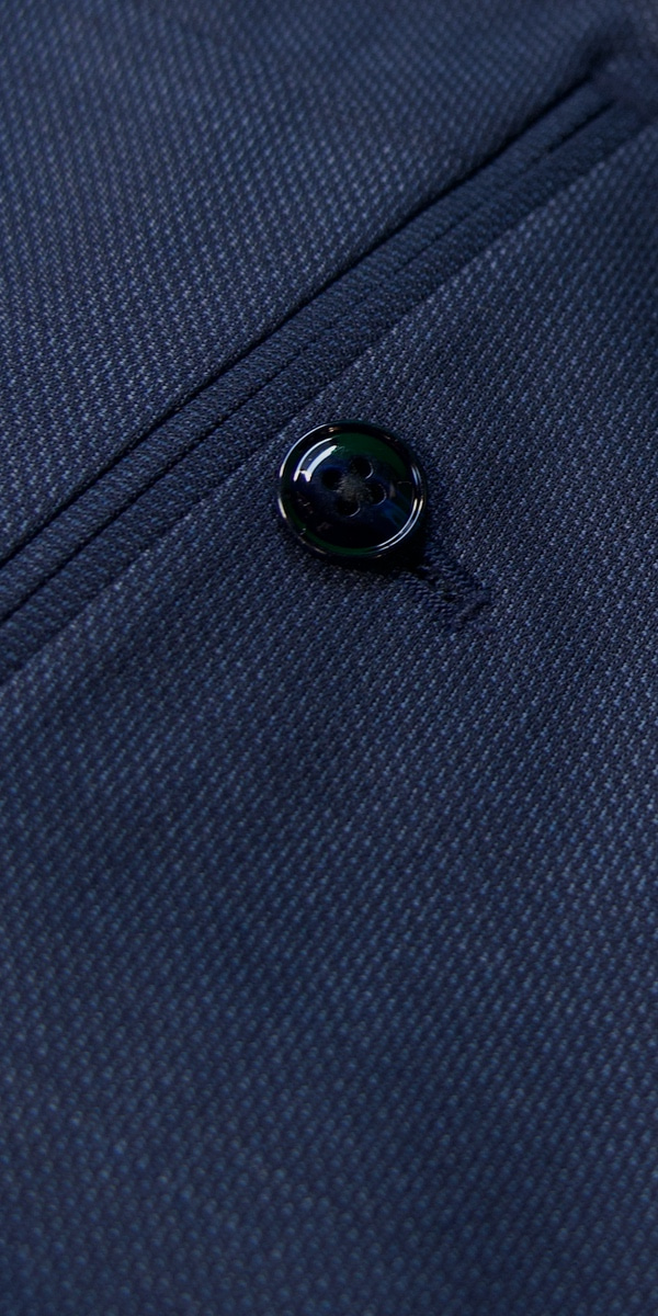 Blue Hopsack Wool Suit
