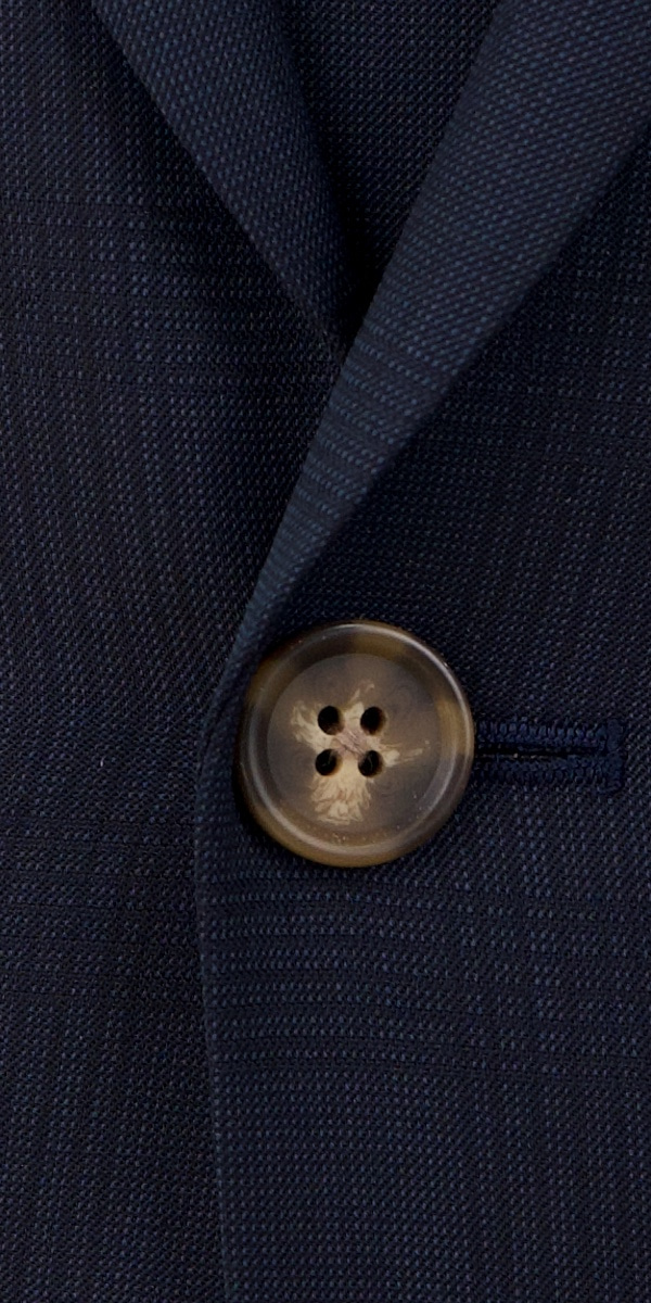 Dark Blue Subtle Check Wool Suit