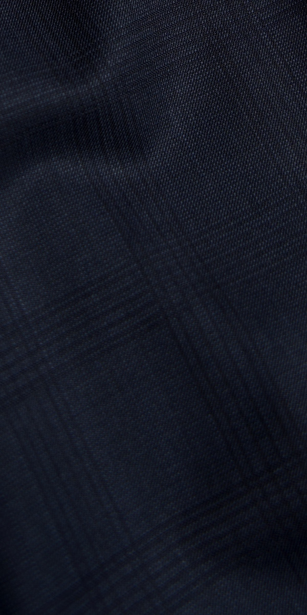 Dark Blue Subtle Check Wool Suit
