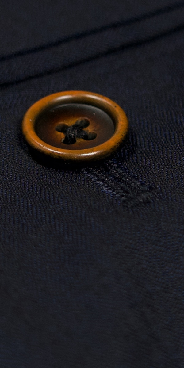 Midnight Blue Micro-Herringbone Wool Suit
