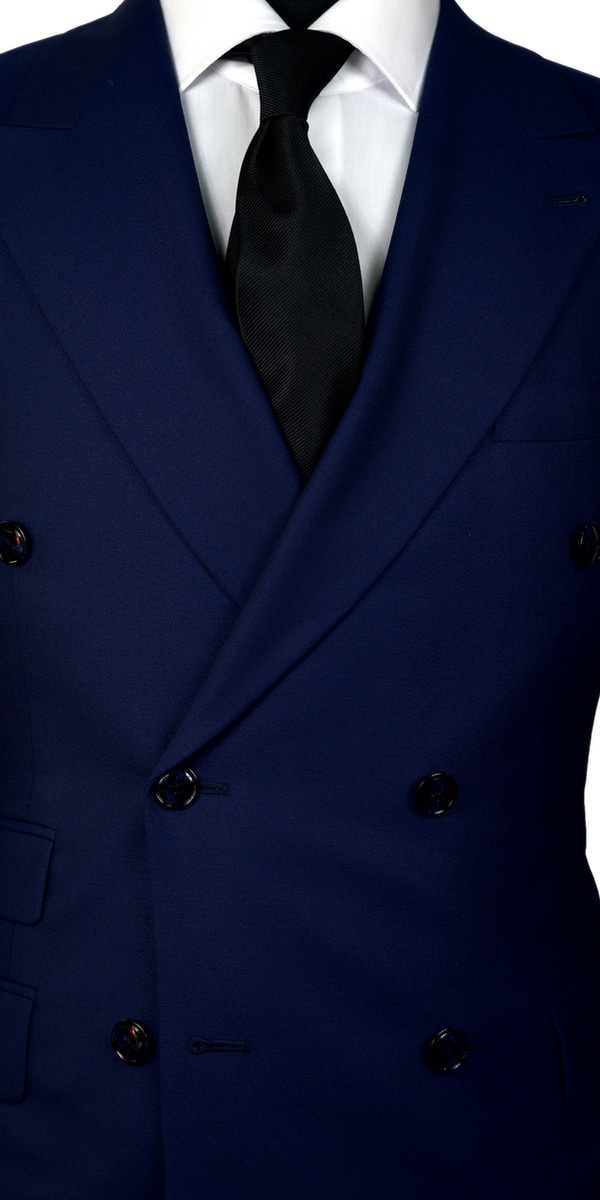 Navy Blue Dobby Wool Suit