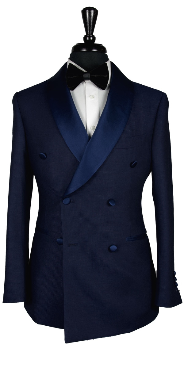 Complet bleu birdseye en laine