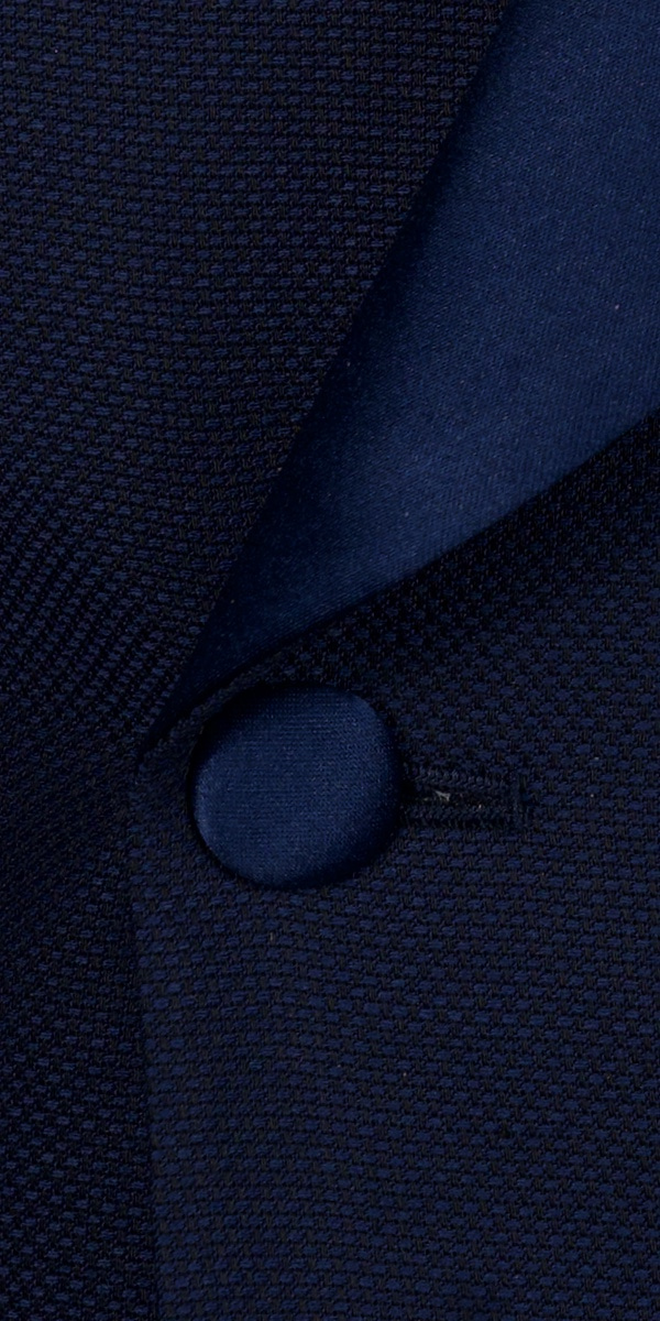 Tuxedo Croisé Birdseye Bleu