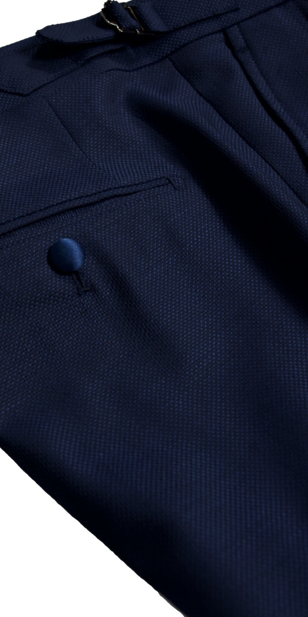 Tuxedo Croisé Birdseye Bleu