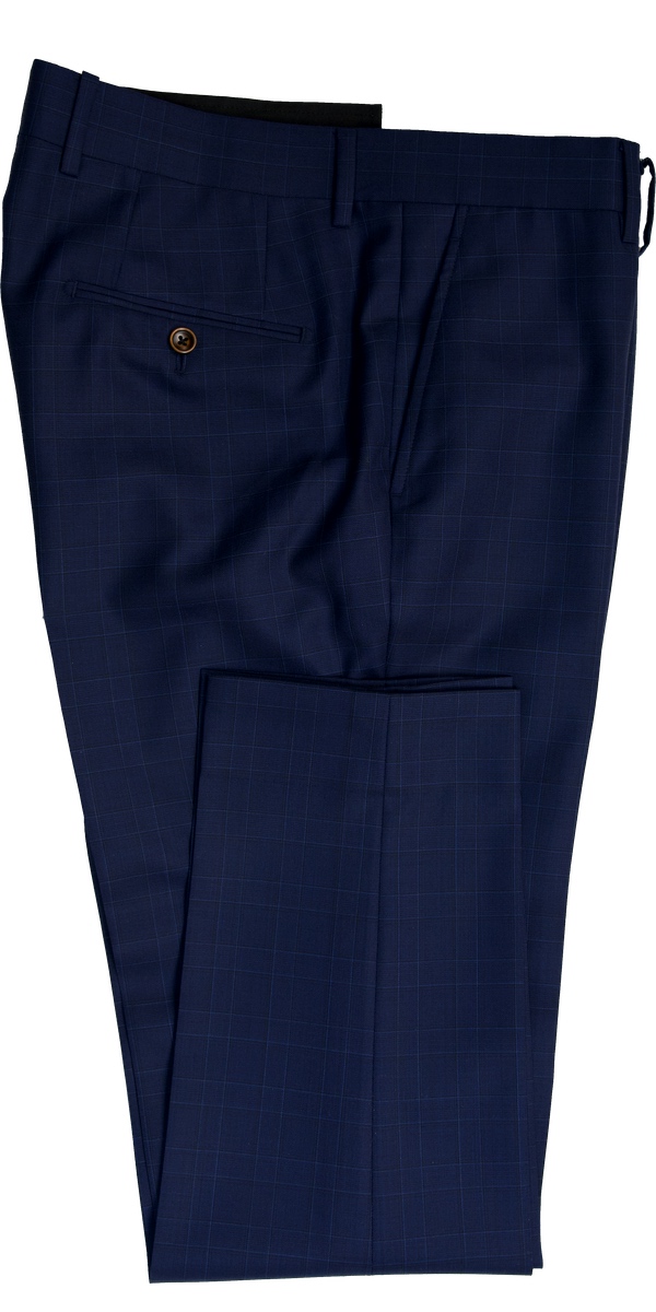 Blue Plaid Wool Suit