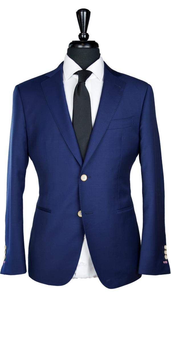 Navy Blue Twill Wool Suit