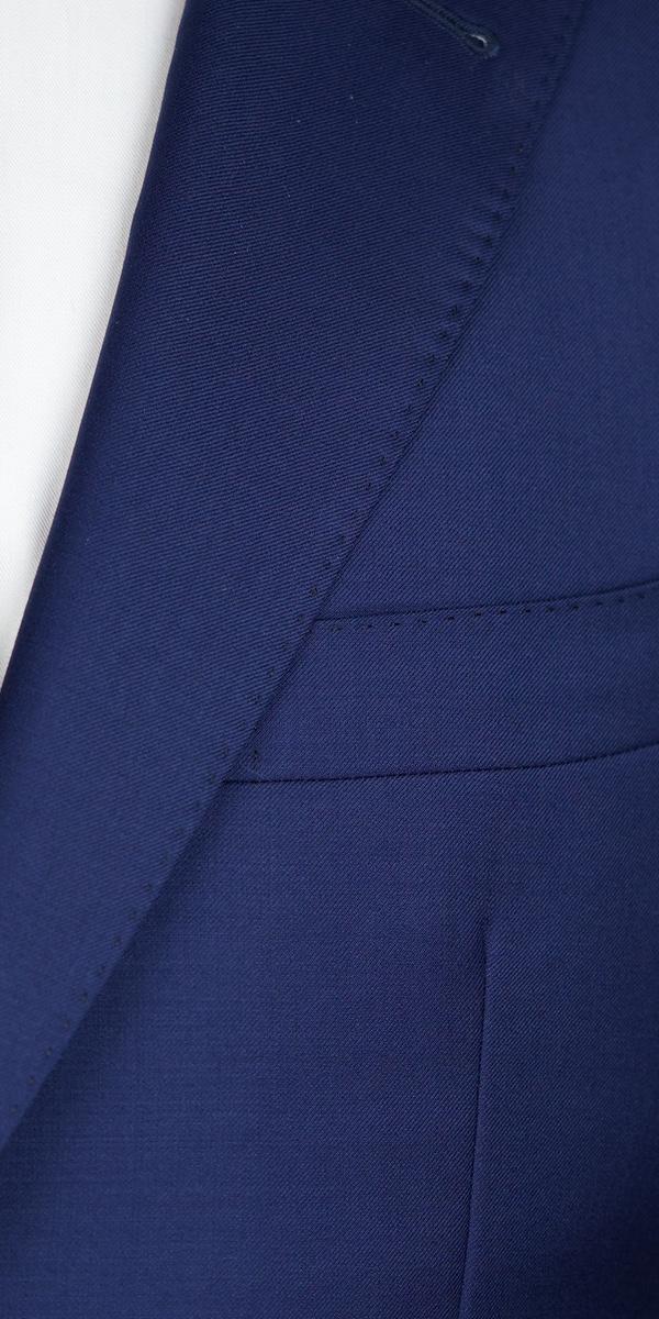 Navy Blue Twill Wool Suit