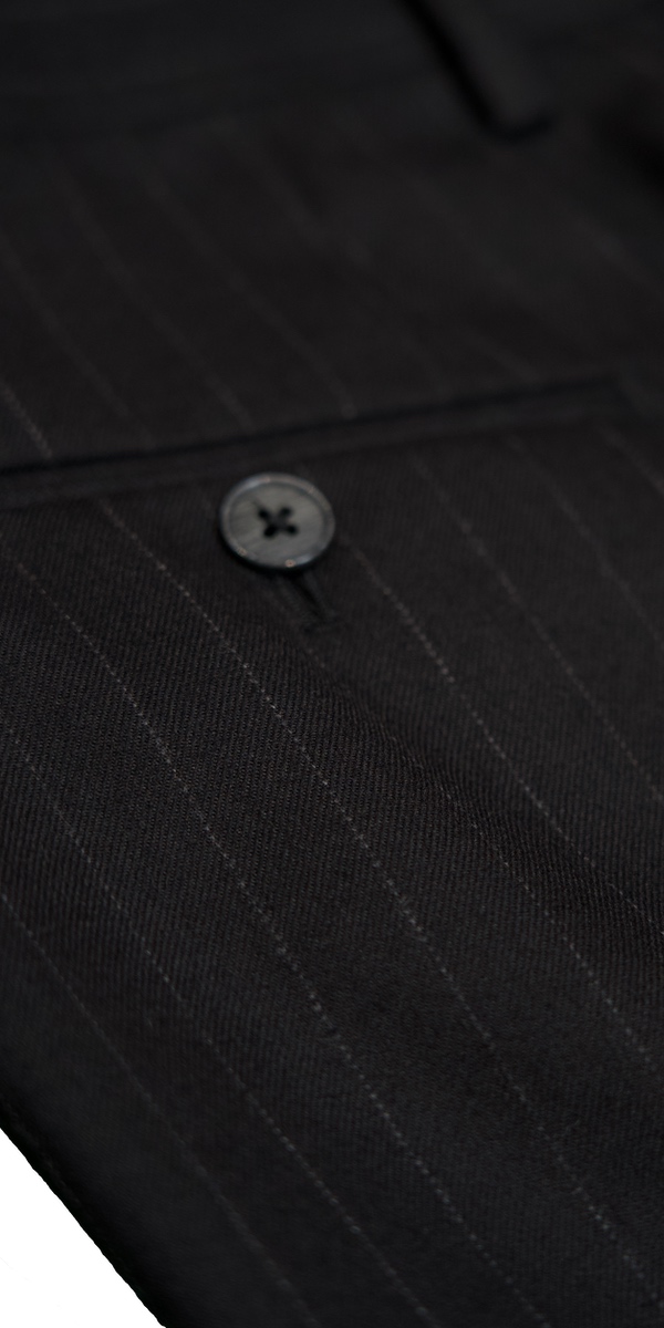 Charcoal Subtle Pinstripe Wool Suit