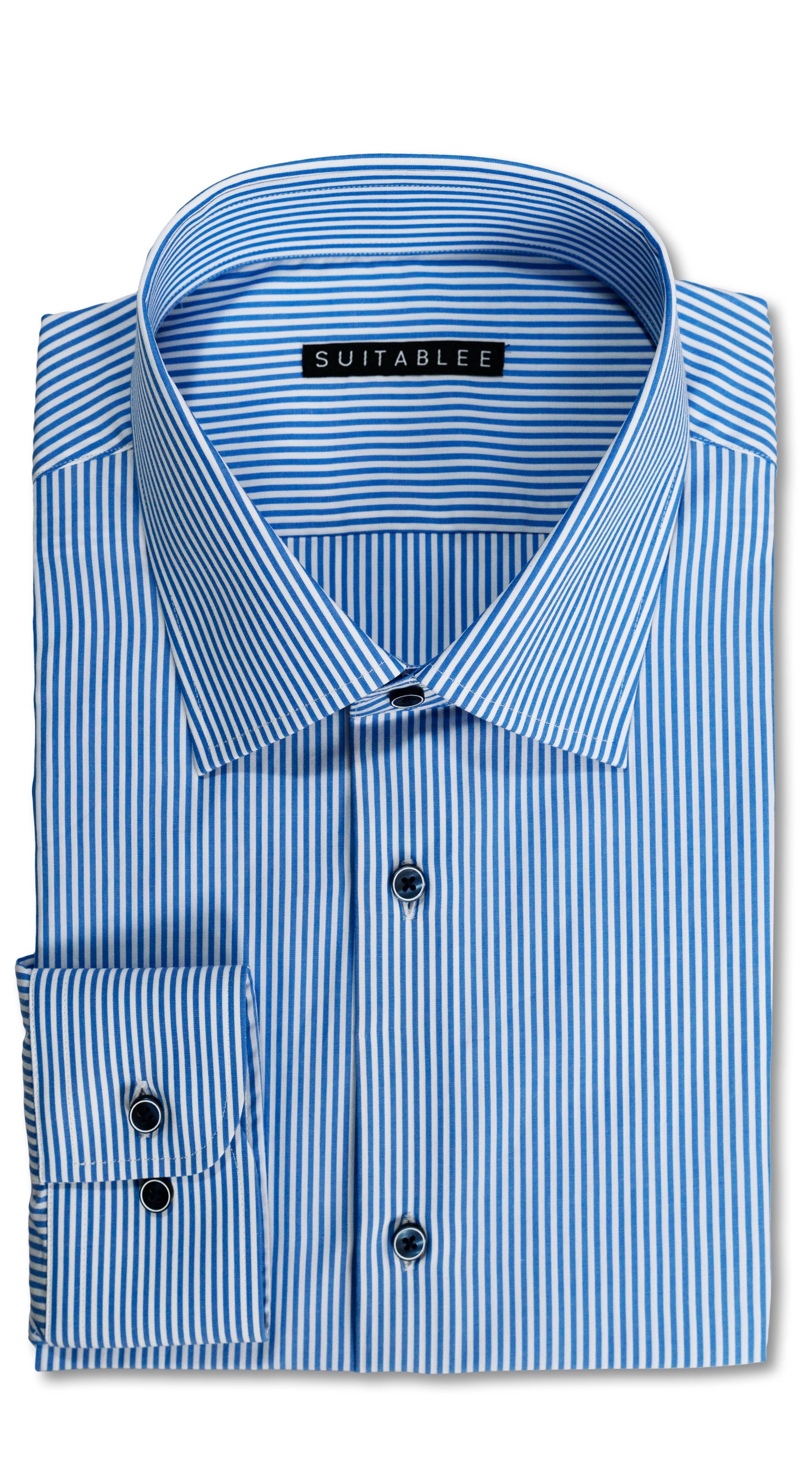 Royal Blue Bengal Stripe Dress Shirt