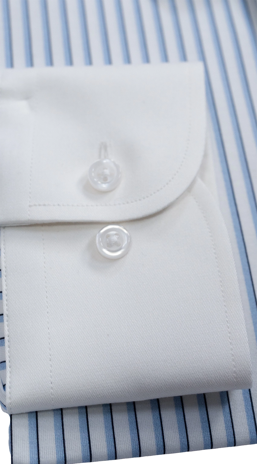 Blue Stripe Stretch Dress Shirt