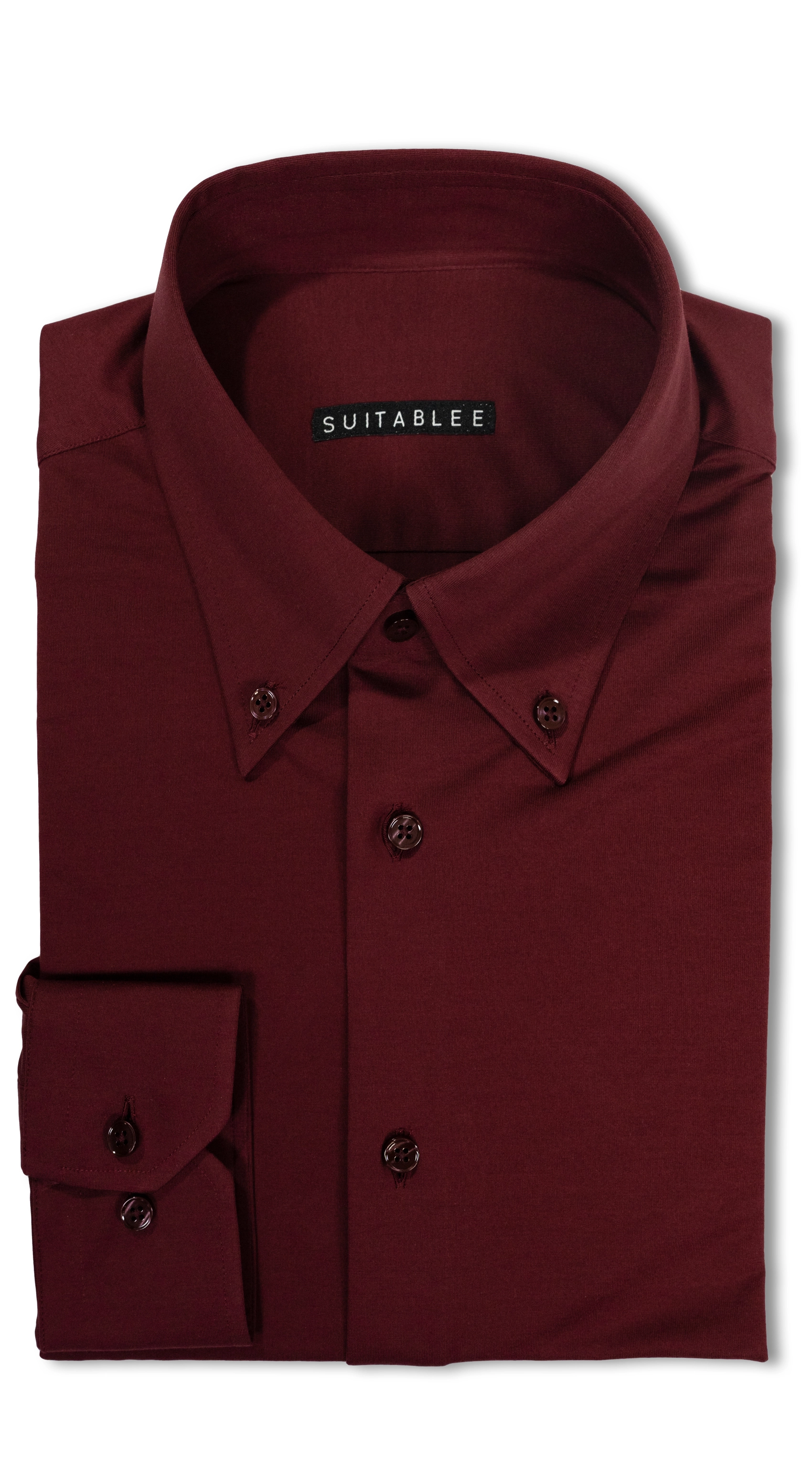 Chemise Habillée Stretch Bordeaux