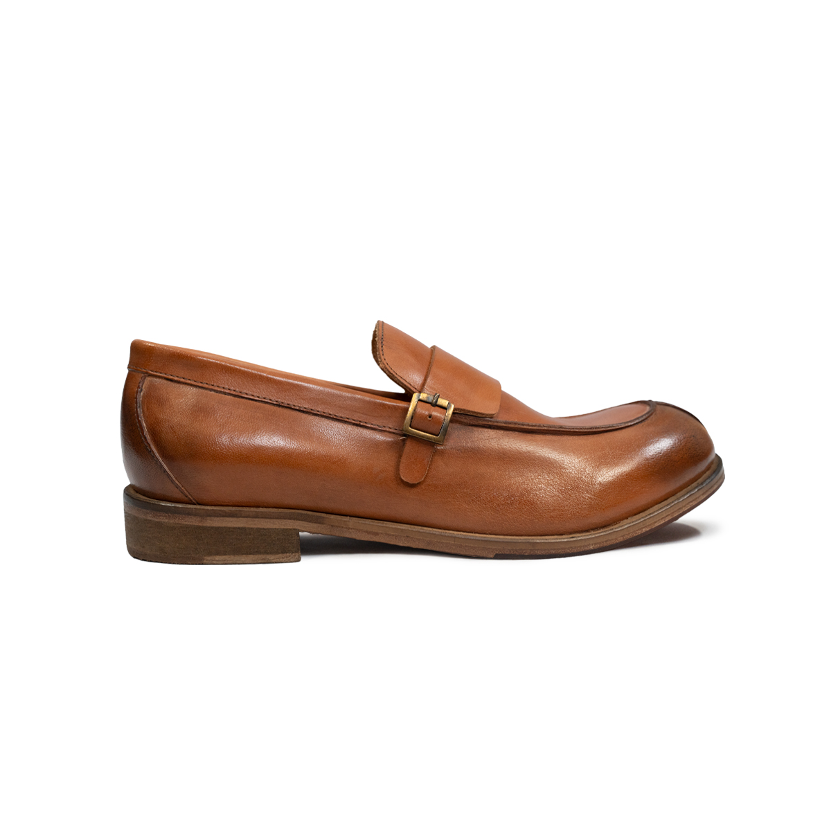 Caramel Loafer with Toe Split
