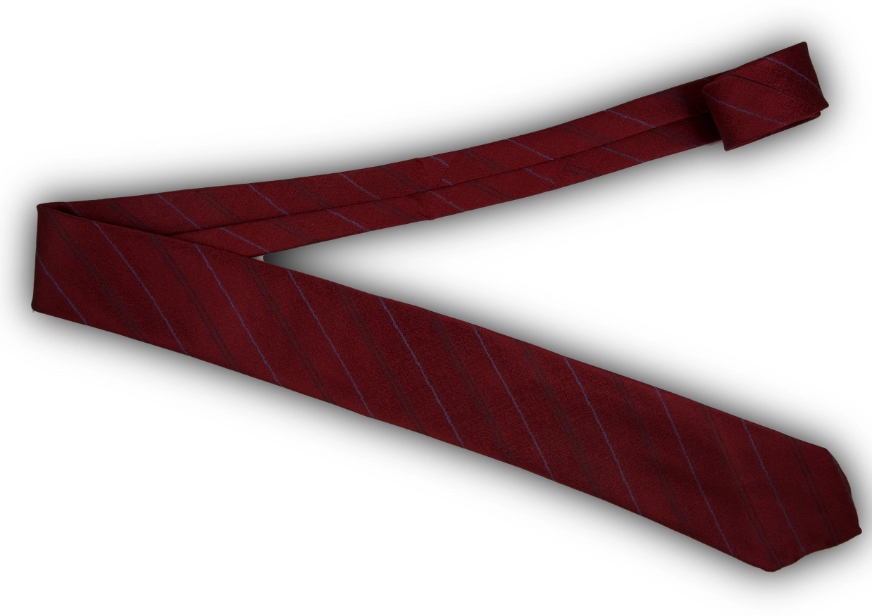 Bloody Red Striped Silk Tie