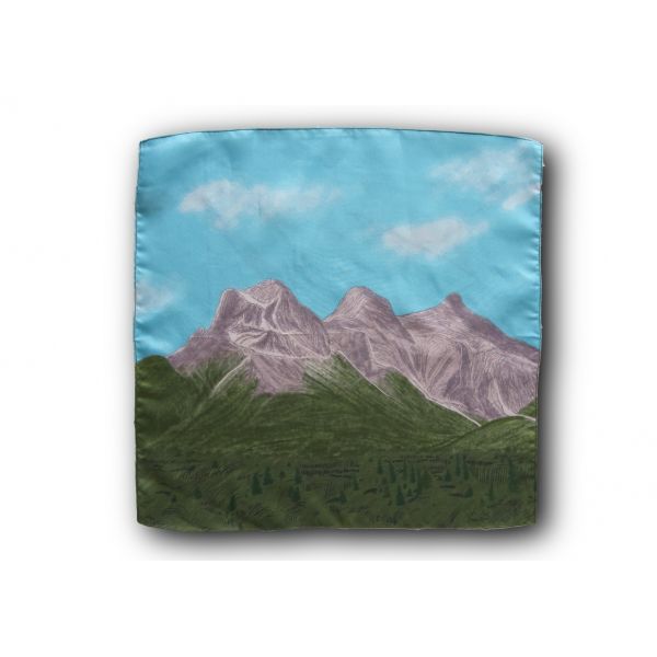 Three Sisters Mountains Pocket Square
