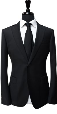 Classic Black Wool Suit