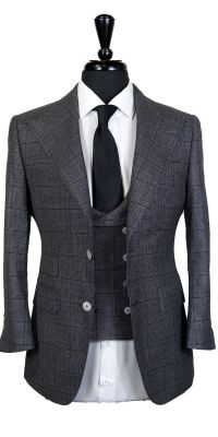 Charcoal Check Wool Suit