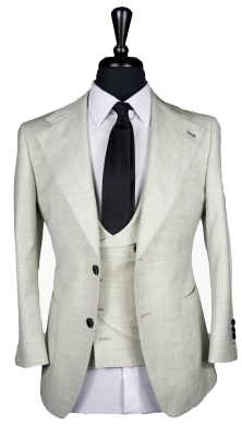 Cream White Wool Suit