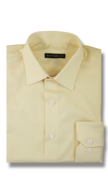 Yellow Textured Dress Shirt