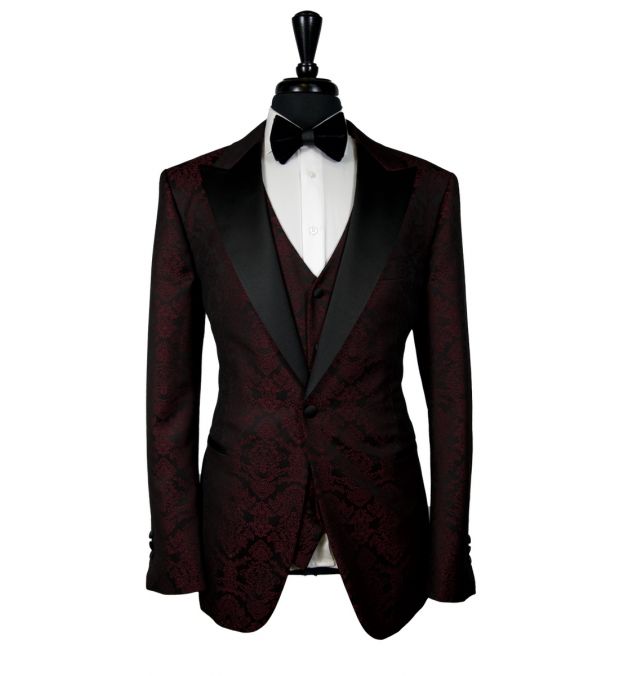 Red Jacquard Tuxedo