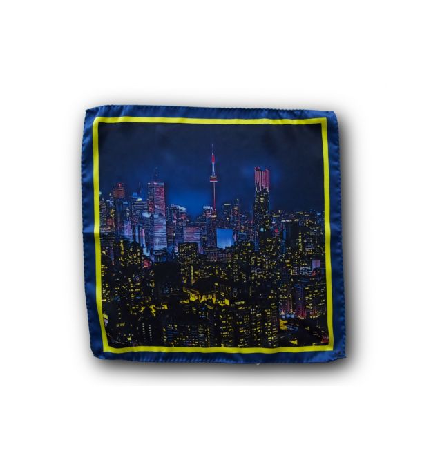 Toronto Skyline Pocket Square