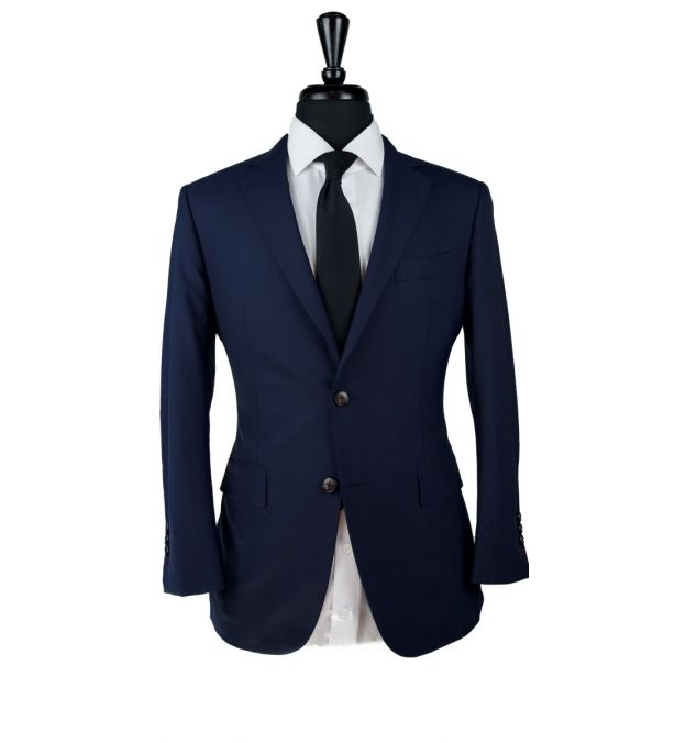 Oxford Blue Subtle Pinstripe Wool Suit