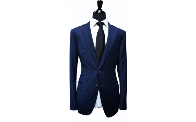 Persian Blue Windowpane Wool Suit