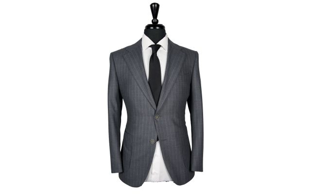 Grey Wool Pinstripe Suit