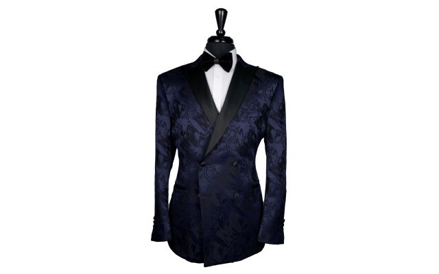 Royal Blue Jacquard Tuxedo