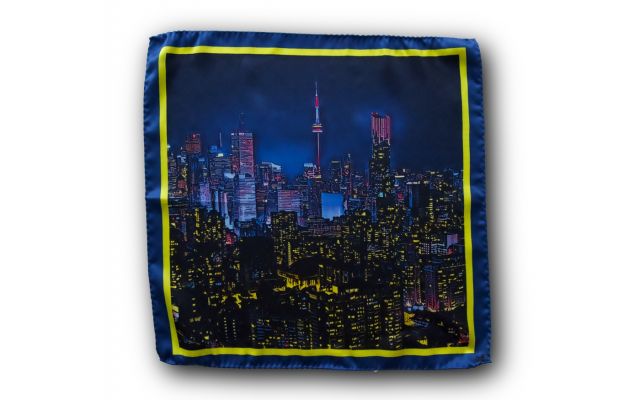 Toronto Skyline Pocket Square