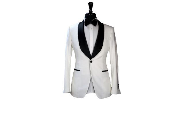 Ivory White Wool Tuxedo