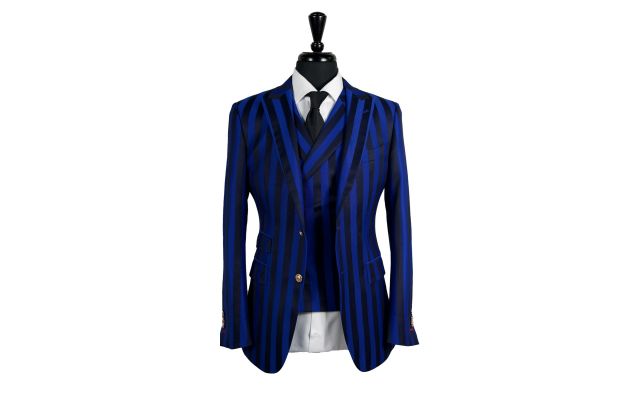 Royal and Navy Blue Stripe Suit