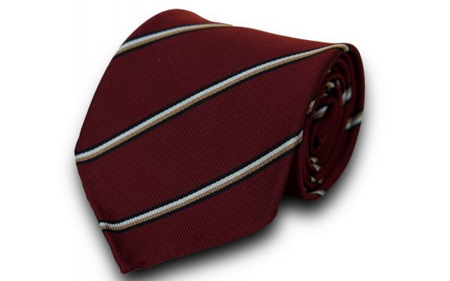 Striped Mahogany Silk Tie