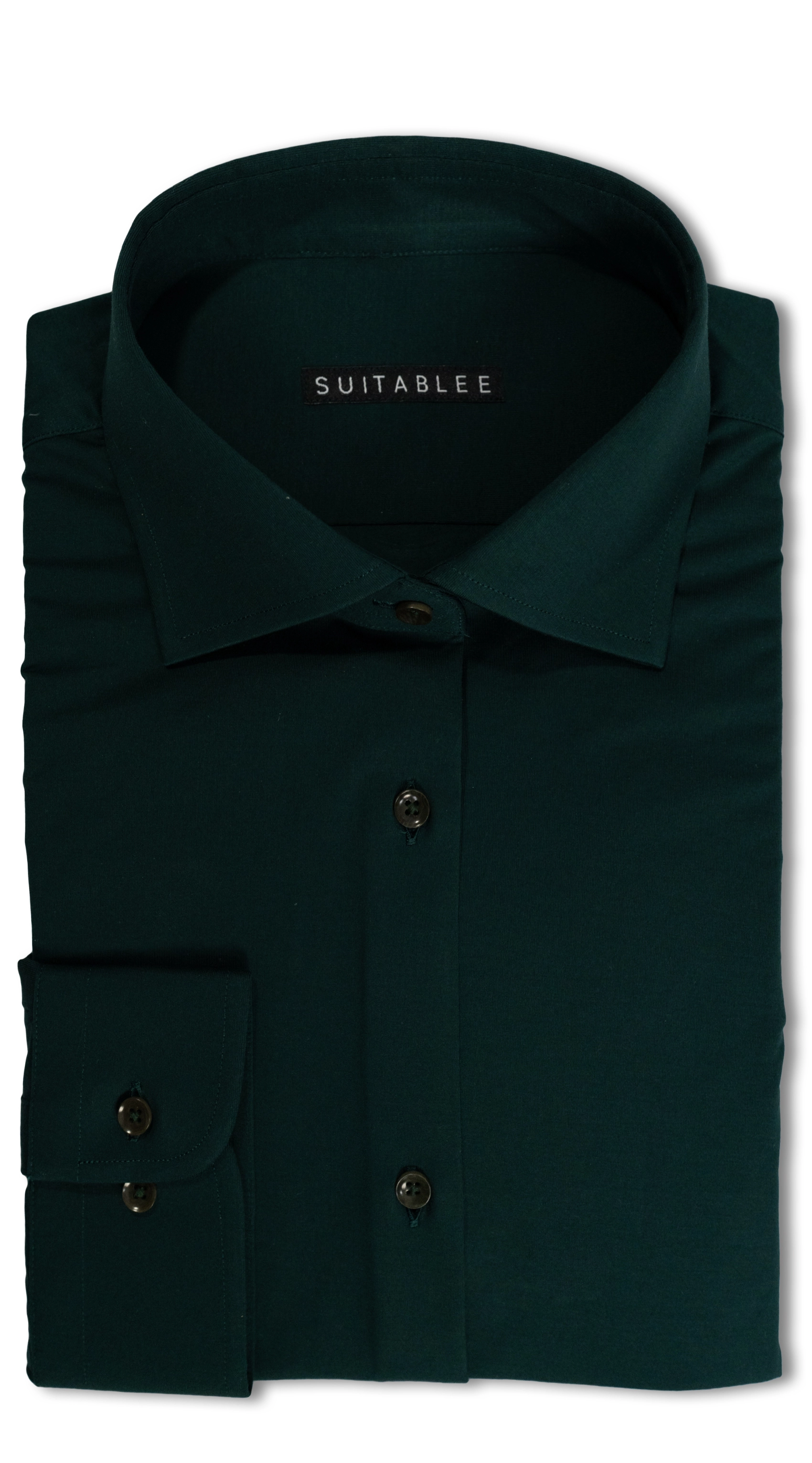 Chemise Habillée Stretch Vert Foncé