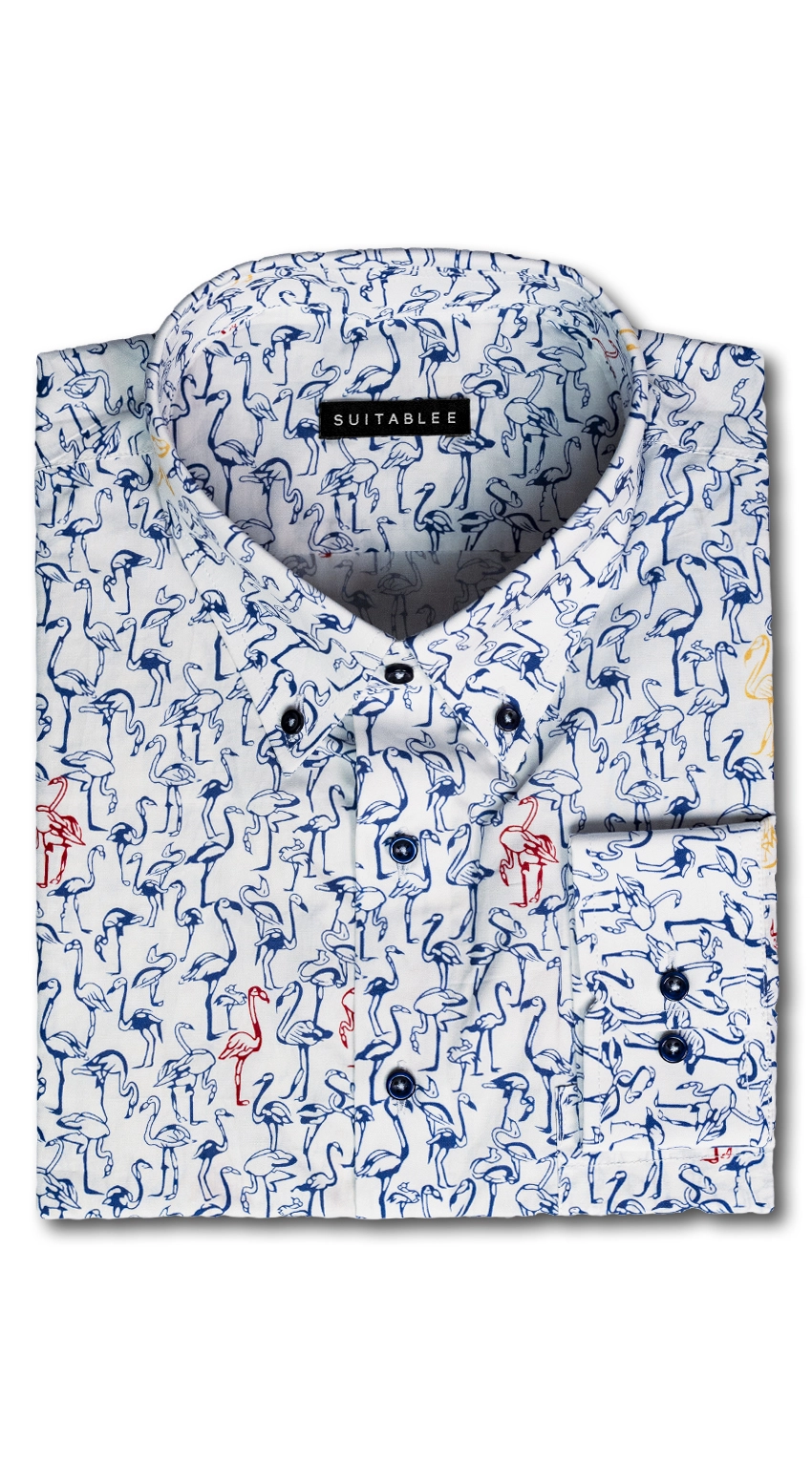 Chemise Habillée Navy Flamingo