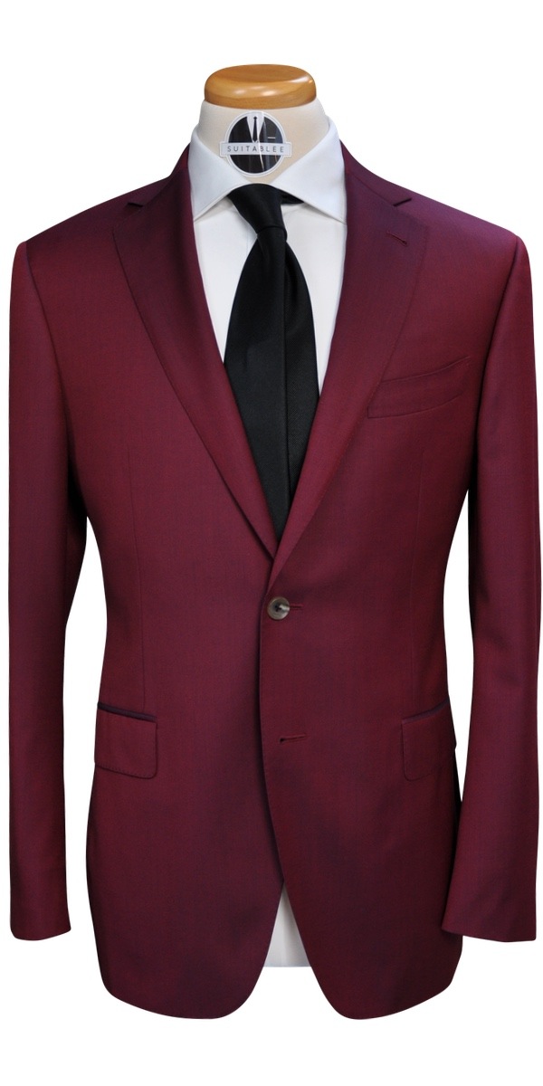 Red Wine Wool Suit