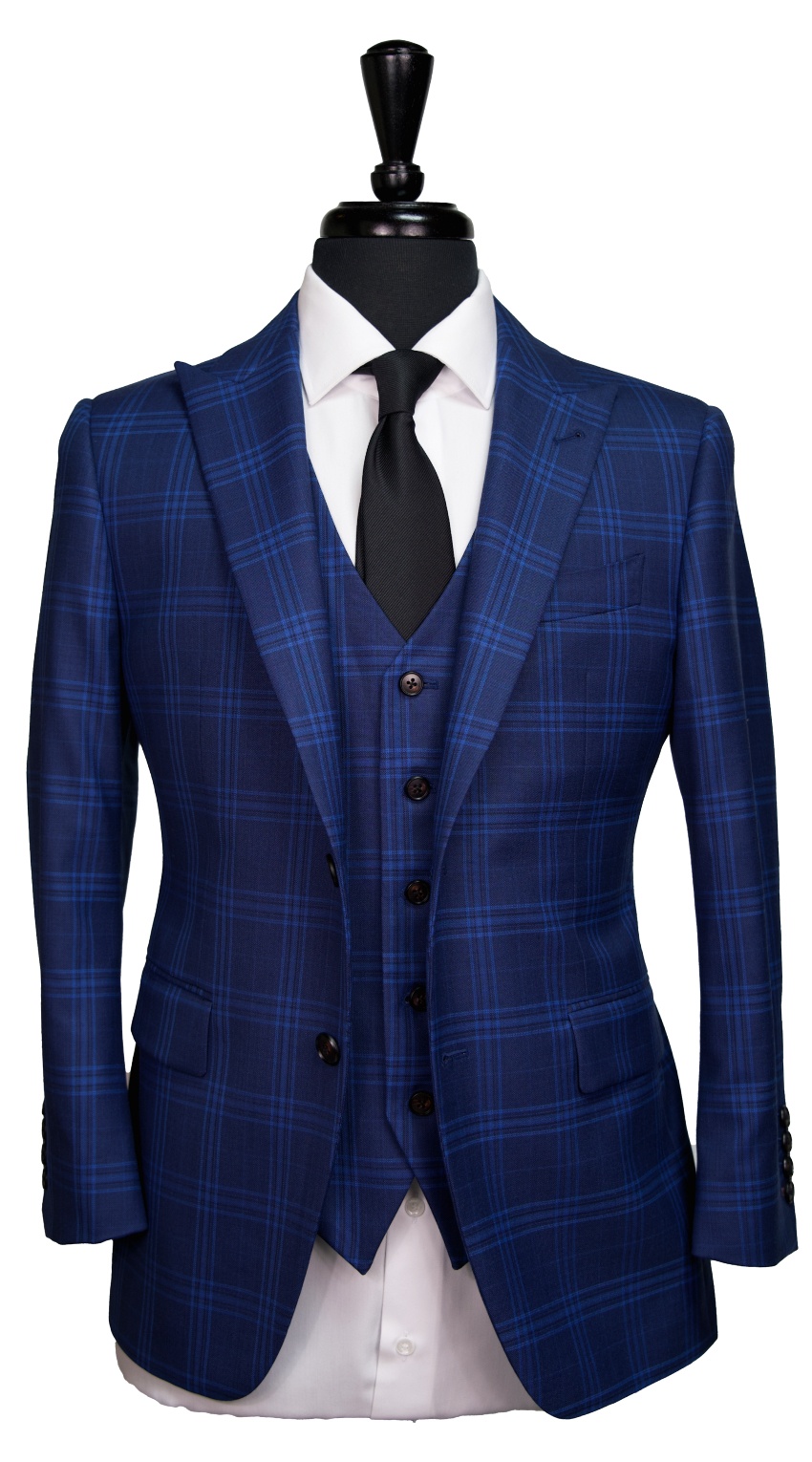 Lapis Blue Windowpane Suit