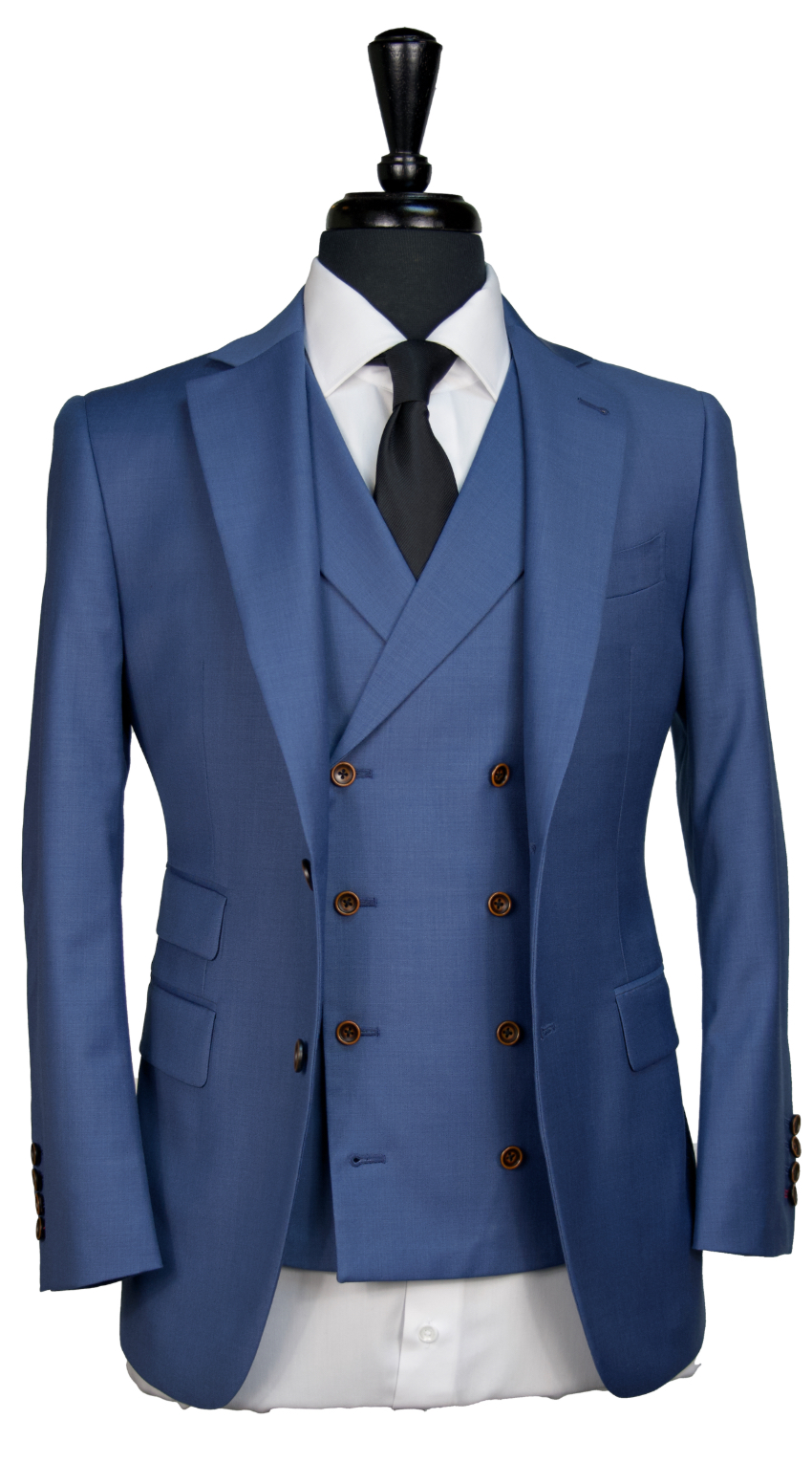 Cornflower Blue Wool Suit by SUITABLEE