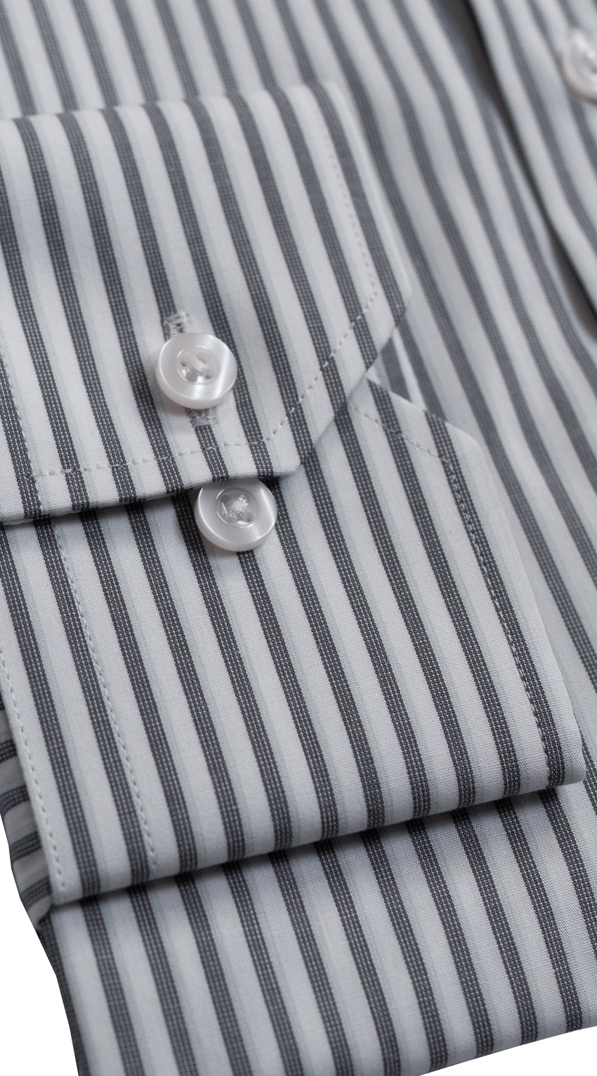 Chemise Habillée Rayures Graphite