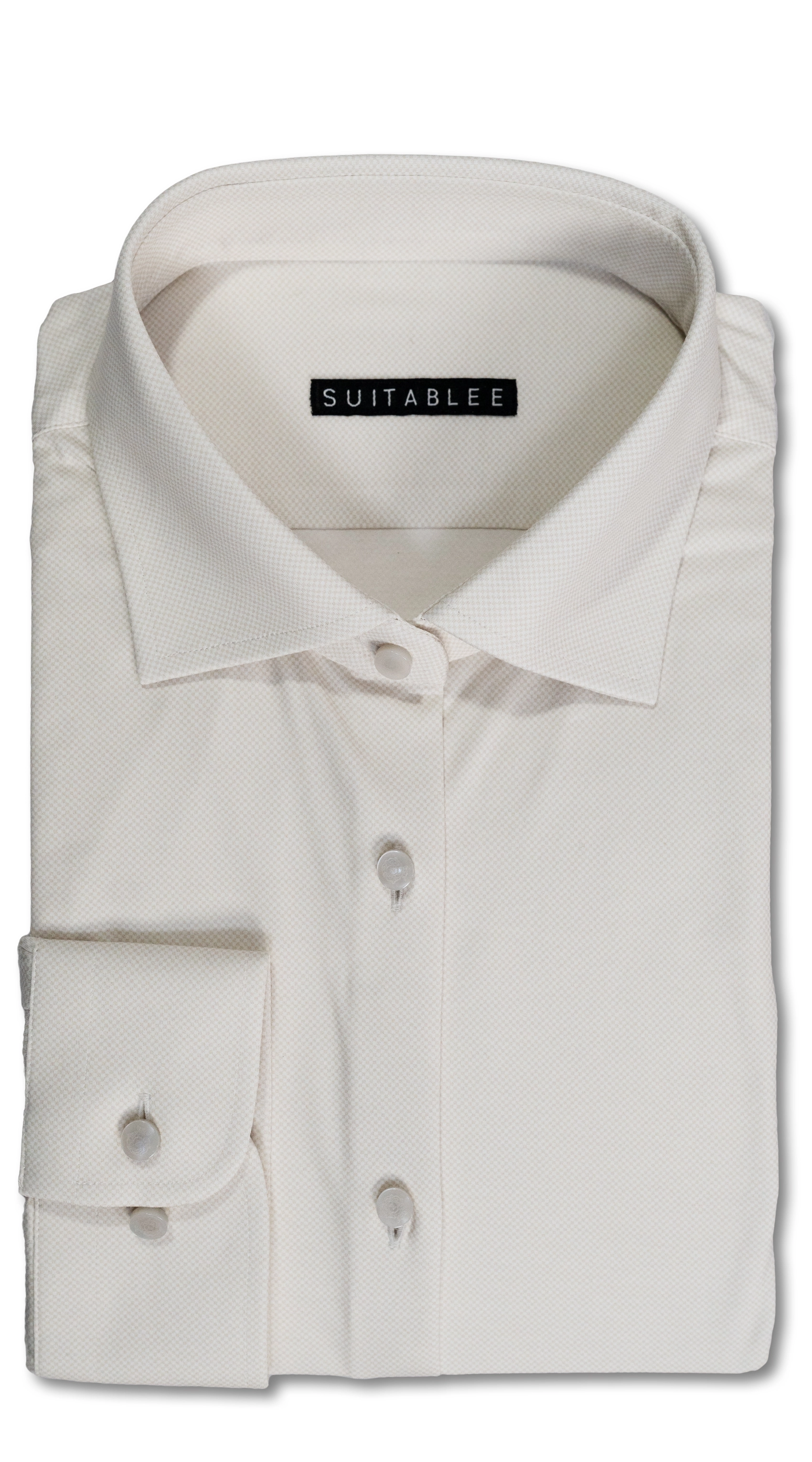 Chemise Habillée Pied-de-Poule Ivoire 