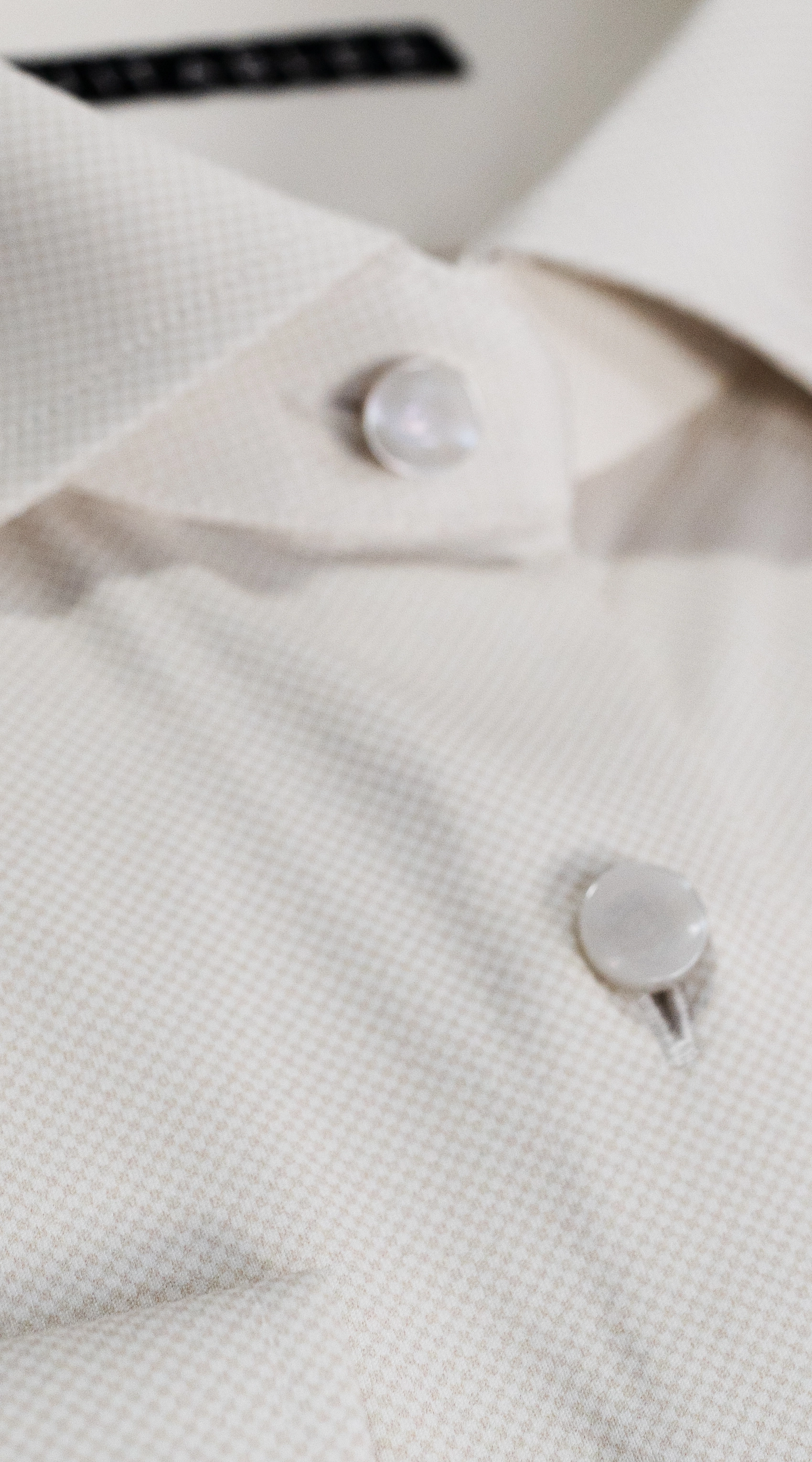 Chemise Habillée Pied-de-Poule Ivoire 